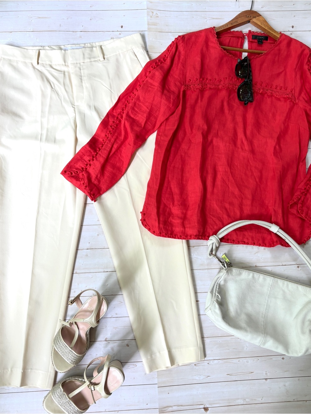 J Crew linen blouse
